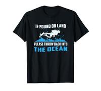 If Found On Land Please Throw Back Diver Scuba Diving Value Graphic T-Shirt