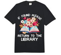 If Found Please Return to The Library Bookish Book Lover Comfort Colors Adult Heavyweight T-Shirt