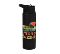 If Found Please Return to Yorkshire Retro Yorkshire Day Stainless Steel Insulated Water Bottle