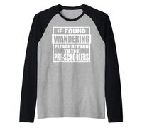 If Found Wondering Please Return to the pre-Schoolers pre k Raglan Baseball Tee