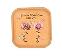 If Friends Were Flowers I'd Pick You Personalized Friends Jewelry Dish, Friendship Jewelry Tray with Birth Month Flower, Birthday Flower Friendship Gifts for Women, Best Friend Bestie Birthday Gift