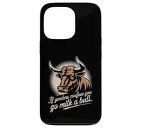 If Gender Confuse You Go Milk A Bull Funny Sarcastic Case for iPhone 13 Pro