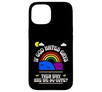 If God Hates us why are we so Cute? Rainbow Kawaii LGBTQ Gay Case for iPhone 15