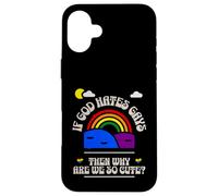 If God Hates us why are we so Cute? Rainbow Kawaii LGBTQ Gay Case for iPhone 16 Plus