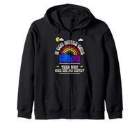 If God Hates us why are we so Cute? Rainbow Kawaii LGBTQ Gay Zip Hoodie