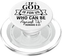 If God is for us Christian men and women thankful grateful PopSockets PopGrip for MagSafe