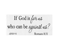If God is for Us, Who Can Be Against Us Art Sayings Sticker Wall Décor Decal Quote Sign Christian Praise God DIY Art Sticker