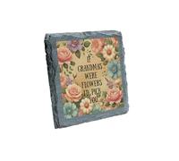 If Grandmas Were Flowers, I'd Pick You Slate Coaster - Floral Design Gift for Grandma - Perfect for Mother’s Day, Birthday, or Christmas (slco-kf25-gmaflowerskvd)