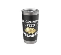 If Grumpy Feed Pelmeni Funny Dumpling Russian Pelmeni Lovers Stainless Steel Insulated Tumbler