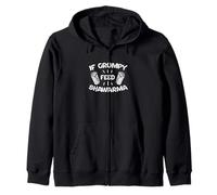 If Grumpy Feed Shawarma Funny Shawarma Lovers Turkish Food Zip Hoodie