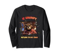 If Grumpy Return to My Cave Funny Bear Hiking Long Sleeve T-Shirt
