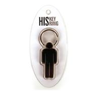 IF "His" Keyring, Smooth Metal Finish with Resin Overlay
