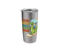 If History Repeat Funny Dinosaur Adventure Stainless Steel Insulated Tumbler