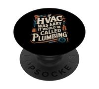 If HVAC Was Easy Funny Trade Job Design PopSockets Adhesive PopGrip
