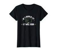 If I Built It, It Will Run Value Graphic T-Shirt, Women, Black, L