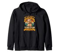 If I Can't Bring My Yorkipom I'm Not Going Retro Dog Zip Hoodie