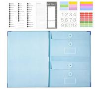 if I Die Binder, Important Document Organiser, Bound Expandable Binder, Suitable for Storing Important documents, Birth certificates, Social Security Cards, passports, Photos, Letters (Blue)
