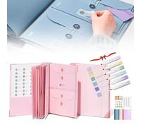 if I Die Binder - Important Document Organizer, Bound Expanding File Folder for Important Papers, Emergency Binder, Birth Certificates, Social Security Cards, Passports, Photos, and Letters (Pink)