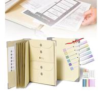 if I Die Binder - Important Document Organizer, Bound Expanding File Folder for Important Papers, Emergency Binder, Birth Certificates, Social Security Cards, Passports, Photo, and Letters (Yellow)