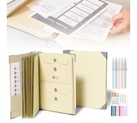 If I Die Binder UK, Important Document Organizer, Life Book Document Organiser for Birth Certificate Planning Card Passport (Beige)