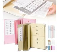 If I Die Binder UK, Important Document Organizer, Life Book Document Organiser for Birth Certificate Planning Card Passport (Yellow+Pink)