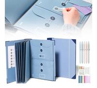 If I Die Binder UK, Important Document Organizer, Life Book Document Organiser for Birth Certificate Planning Card Passport (Blue)