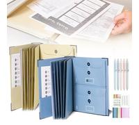 If I Die Binder UK, Important Document Organizer, Life Book Document Organiser for Birth Certificate Planning Card Passport (Blue+Yellow)
