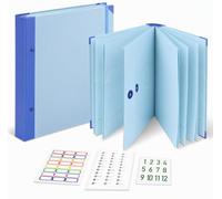 If I Die Binder UK Important Document Organizer with Sticker Expanding File | Multipurpose Portable File Folder with Sticke for Birth Certificates Passports NI Photos Letters Home Office School Use, Blue