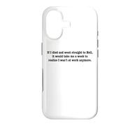 If I Died And Went To Hell...Funny Sarcastic Work Humor Pun Case for iPhone 17