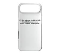 If I Died And Went To Hell...Funny Sarcastic Work Humor Pun Case for iPhone Air