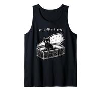 If I Fits I Sits Black Cat Coffin Kitty Sitting in A Casket Tank Top