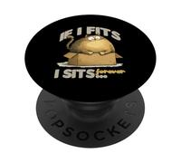 If i fits i sits forever PopSockets Adhesive PopGrip