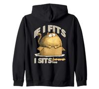 If i fits i sits forever Zip Hoodie