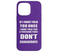 If I Have Told You A Thousand Times - Dont Exaggerate Fun Case for iPhone 14 Pro Max