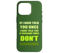If I Have Told You A Thousand Times - Dont Exaggerate Fun Case for iPhone 16 Pro