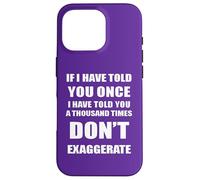 If I Have Told You A Thousand Times - Dont Exaggerate Fun Case for iPhone 16 Pro