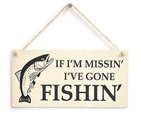 If I’m Missing I’ve Gone Fishin’ Sign, Fish Design