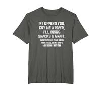 If I Offend You Cry Me A River Funny Saying Sarcastic T-Shirt, Men's Big and Tall, Asphalt Grey, 4X Tall