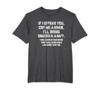 If I Offend You Cry Me A River Funny Saying Sarcastic T-Shirt, Men's Big and Tall, Dark Heather Grey, 6X Tall