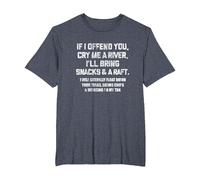 If I Offend You Cry Me A River Funny Saying Sarcastic T-Shirt, Men's Big and Tall, Heather Blue, 4X Tall