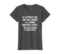If I Offend You Cry Me A River Funny Saying Sarcastic T-Shirt, Women, Dark Heather Grey, X-Large