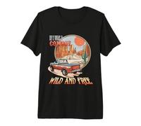 If I was A Cowboy Wild and Free Retro Western Scene Premium T-Shirt