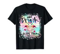 If I'm Drunk Blame Them Bestie Zebra Tie Dye Best Friend T-Shirt