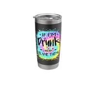 If I'm Drunk Blame Them Drinking Bestie Group Summer Tie Dye Stainless Steel Insulated Tumbler