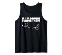 If I'm Drunk Blame Them Funny Matching Best Friend Group Tank Top