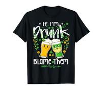 If I'm Drunk Blame Them Irish Beer Couple Patricks Day Party T-Shirt