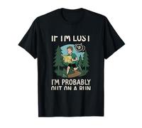 If I'm Lost I'm Probably Out On A Run Funny Runner novelty T-Shirt