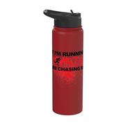 If I'm Running Zombies are Chasing Me Stainless Steel Insulated Water Bottle