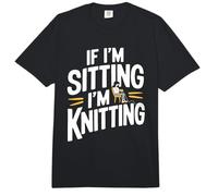 If I'm Sitting I'm Knitting Comfort Colors Adult Heavyweight T-Shirt