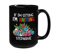 If I'm Sitting I'm Knitting Drinking Cup Unique Travel Mug Durable Coffee Mug Novelty Gift Foe Anniversary Celebration Mom Valentine's Day 330Ml